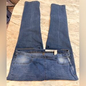 DKNY Jeans Size 14 Blue Stretch Denim Mid Rise Straight Leg